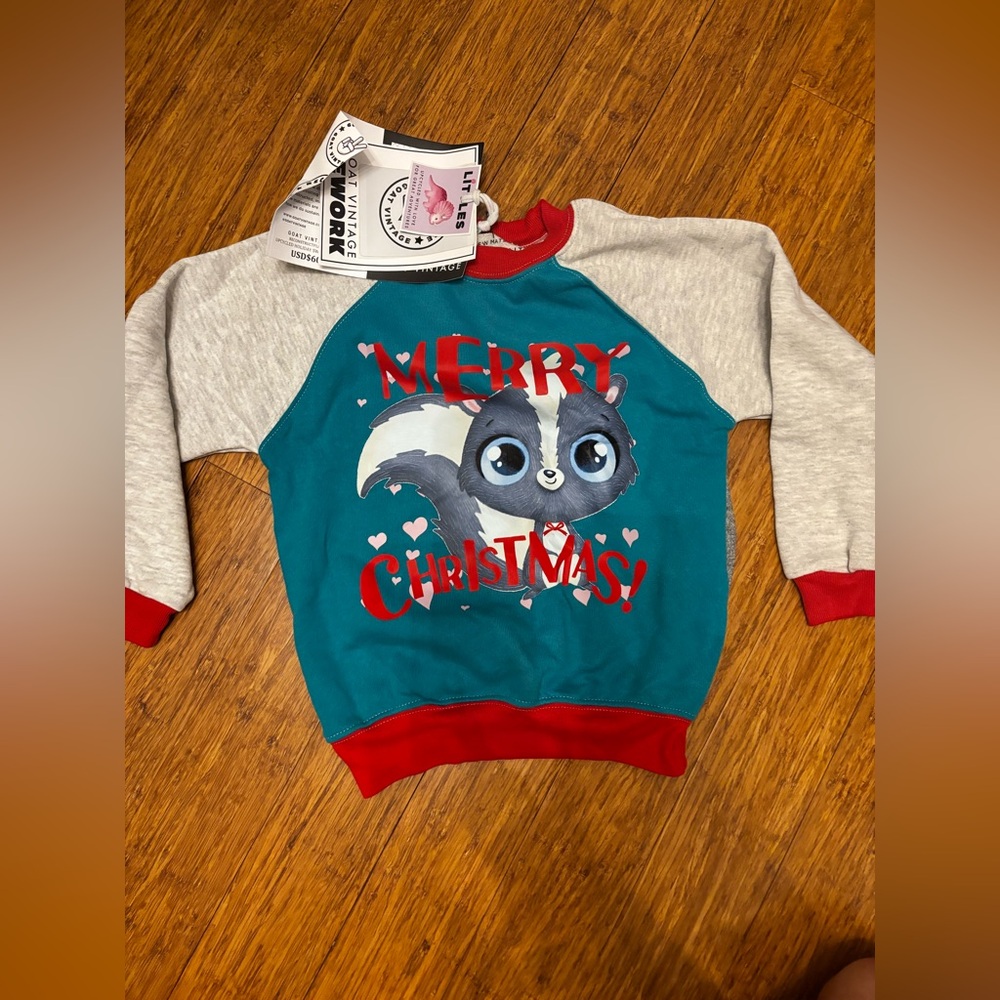 Brand new Reworked Vintage stye kids Christmas sweater